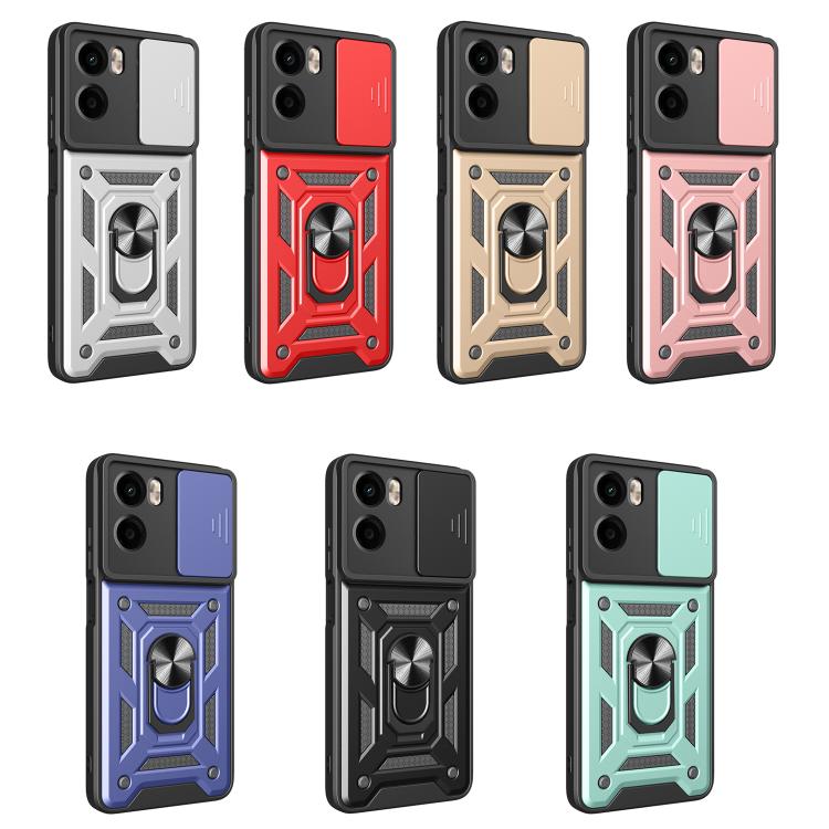 For Motorola Moto G05 Sliding Camera Cover Design TPU+PC Phone Case(Blue)