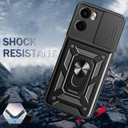For Motorola Moto G05 Sliding Camera Cover Design TPU+PC Phone Case(Blue)