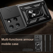 For Motorola Moto G15 Sliding Camera Cover Design TPU+PC Phone Case(Gold)