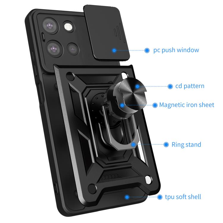 For Motorola Moto G 2025 Sliding Camera Cover Design TPU+PC Phone Case(Rose Gold)