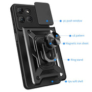 For Motorola Moto G Power 2025 Sliding Camera Cover Design TPU+PC Phone Case(Black)