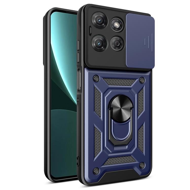 For Motorola Moto G Power 2025 Sliding Camera Cover Design TPU+PC Phone Case(Blue)