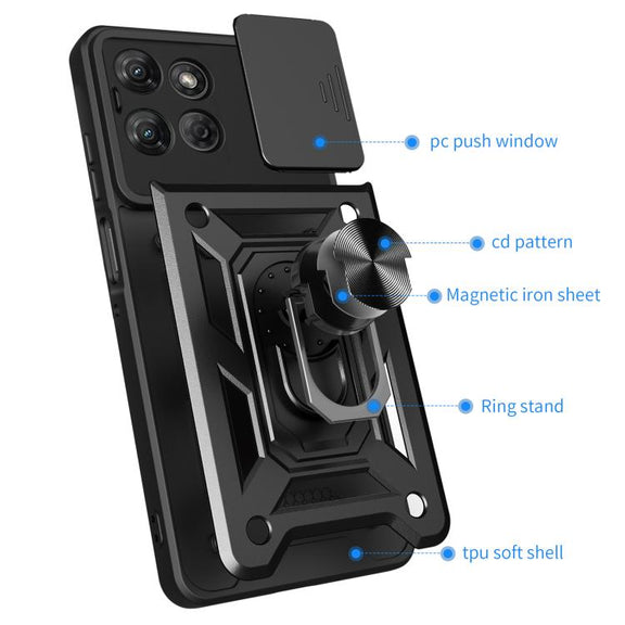 For Motorola Moto G Power 2025 Sliding Camera Cover Design TPU+PC Phone Case(Blue)