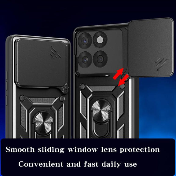 For Motorola Edge 60 Fusion Sliding Camera Cover Design TPU+PC Phone Case(Black)