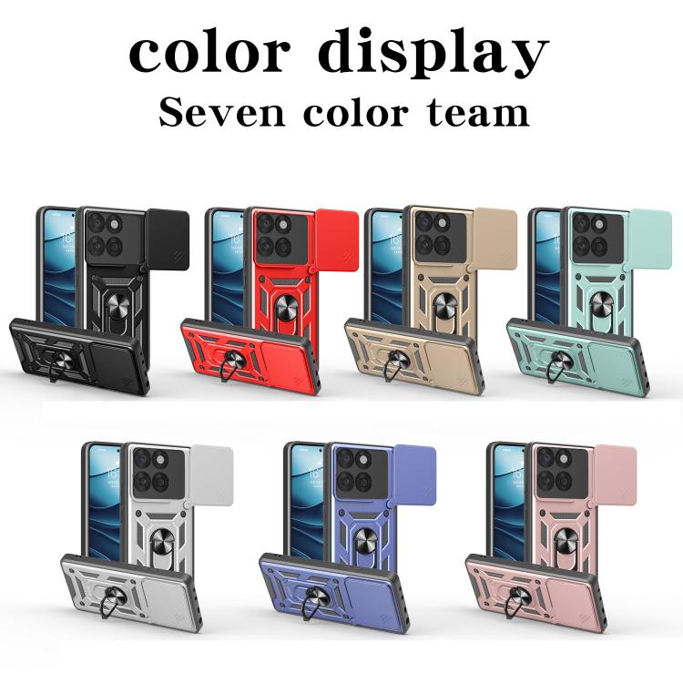 For Motorola Edge 60 Fusion Sliding Camera Cover Design TPU+PC Phone Case(Blue)