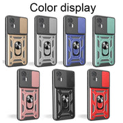For Motorola Edge 30 Neo Sliding Camera Cover Design TPU+PC Phone Case(Gold)