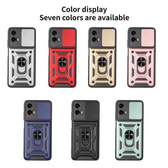 For Motorola Moto G 5G 2024 Sliding Camera Cover Design TPU+PC Phone Case(Blue)