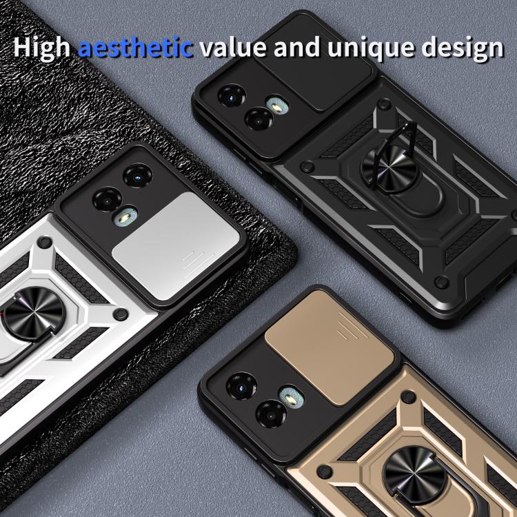 For Motorola Moto G 5G 2024 Sliding Camera Cover Design TPU+PC Phone Case(Blue)