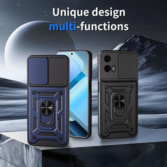 For Motorola Moto G 5G 2024 Sliding Camera Cover Design TPU+PC Phone Case(Blue)