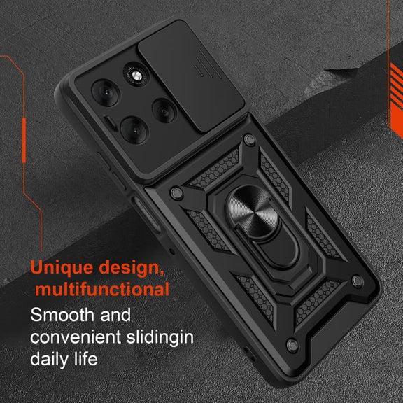 For Motorola Moto G56 5G Sliding Camera Cover Design TPU+PC Phone Case(Red)