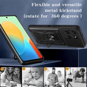 For Motorola Moto G56 5G Sliding Camera Cover Design TPU+PC Phone Case(Blue)