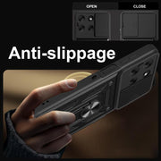 For Motorola Moto G56 5G Sliding Camera Cover Design TPU+PC Phone Case(Silver)