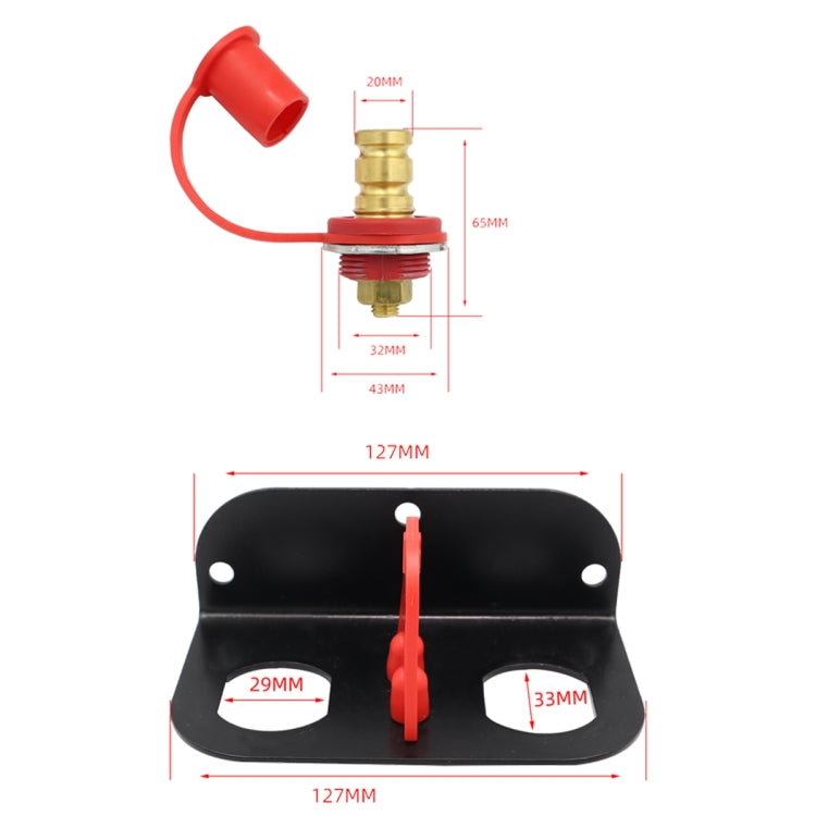 CP-4005 Car Remote Battery Terminal SUV Battery Pile Head with Stainless Steel Bracket