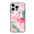 For iPhone 16 Pro Max Colorful Painted Glass Phone Case(Flamingo) - iPhone 16 Pro Max Cases by PMC TechLife | Online Shopping South Africa | PMC TechLife | Buy Now Pay Later Mobicred