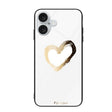 For iPhone 16 Plus Colorful Painted Glass Phone Case(Golden Love) - iPhone 16 Plus Cases by PMC TechLife | Online Shopping South Africa | PMC TechLife | Buy Now Pay Later Mobicred