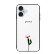 For iPhone 16 Plus Colorful Painted Glass Phone Case(A Flower) - iPhone 16 Plus Cases by PMC TechLife | Online Shopping South Africa | PMC TechLife | Buy Now Pay Later Mobicred