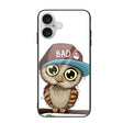 For iPhone 16 Plus Colorful Painted Glass Phone Case(Owl) - iPhone 16 Plus Cases by PMC TechLife | Online Shopping South Africa | PMC TechLife | Buy Now Pay Later Mobicred