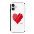 For iPhone 16 Colorful Painted Glass Phone Case(Love) - iPhone 16 Cases by PMC TechLife | Online Shopping South Africa | PMC TechLife | Buy Now Pay Later Mobicred