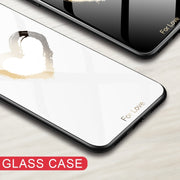 For iPhone 16 Plus Colorful Painted Glass Phone Case(Sapling)