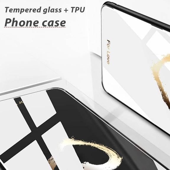 For iPhone 16 Plus Colorful Painted Glass Phone Case(Sapling)