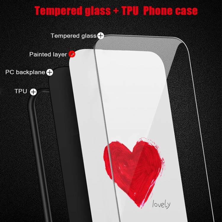 For iPhone 16 Plus Colorful Painted Glass Phone Case(Sapling)