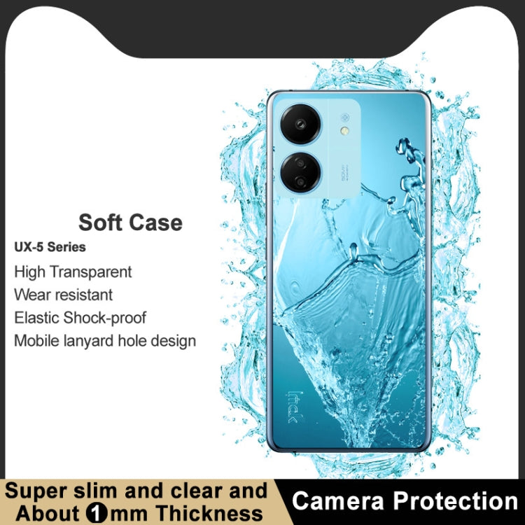 For Xiaomi Redmi 13C 4G / Poco C65 4G imak UX-5 Series Transparent Shockproof TPU Protective Case(Transparent)