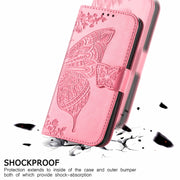 For Realme C53 Butterfly Love Flower Embossed Leather Phone Case(Pink)