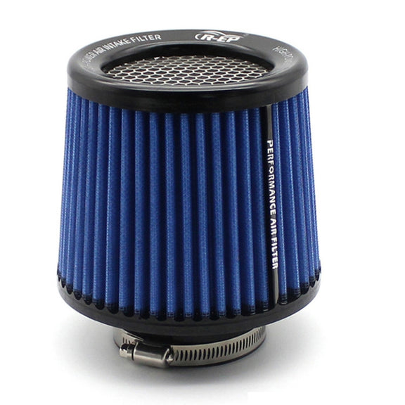 XH-UN077-079 Car High Flow Cold Cone Engine Air Intake Filter, Size:76mm(Blue)