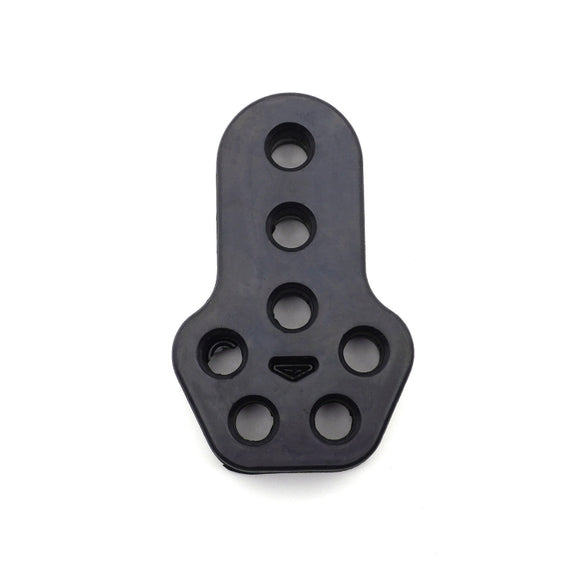 XH-6282 7 Holes Car Exhaust Hanger Bushing Muffler Rubber Insulator Mount Bracket(Black)