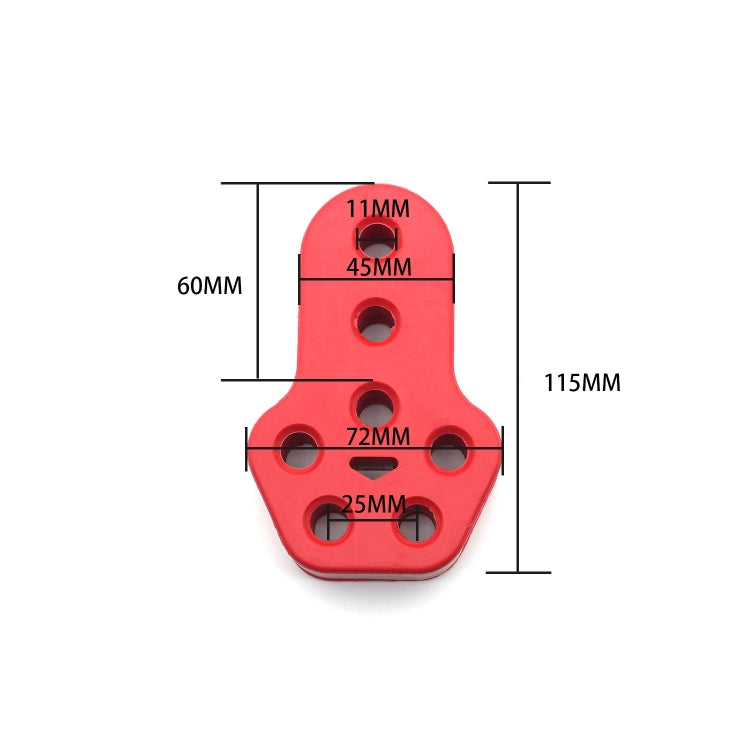 XH-6282 7 Holes Car Exhaust Hanger Bushing Muffler Rubber Insulator Mount Bracket(Black)
