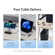 ORICO PW4U-C3 4 in 1 USB to USB Multifunctional Docking Station HUB Adapter (Blue)