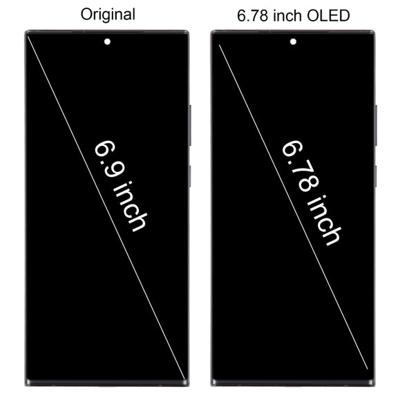 For Samsung Galaxy Note20 Ultra 5G SM-N986B 6.78 inch OLED LCD Screen Digitizer Full Assembly with Frame (Silver)