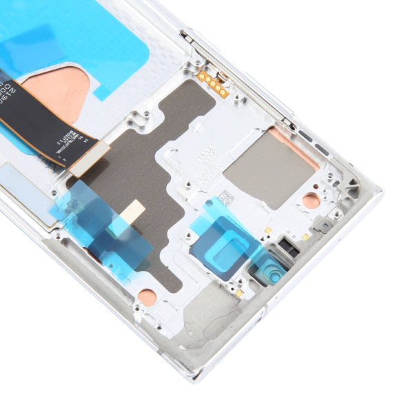 For Samsung Galaxy Note20 Ultra 5G SM-N986B 6.78 inch OLED LCD Screen Digitizer Full Assembly with Frame (Silver)