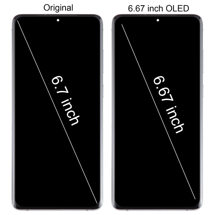 For Samsung Galaxy S20+ 4G/5G SM-G985/986 6.67 inch OLED LCD Screen Digitizer Full Assembly with Frame (Silver)