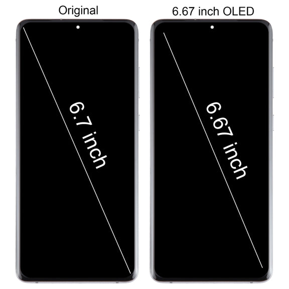 For Samsung Galaxy S20+ 4G/5G SM-G985/986 6.67 inch OLED LCD Screen Digitizer Full Assembly with Frame (Silver)