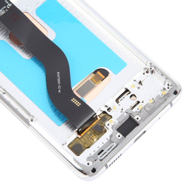 For Samsung Galaxy S20+ 4G/5G SM-G985/986 6.67 inch OLED LCD Screen Digitizer Full Assembly with Frame (Silver)