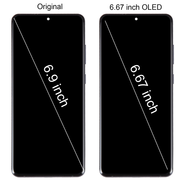 For Samsung Galaxy S20 Ultra 4G/5G SM-G988 6.67 inch OLED LCD Screen Digitizer Full Assembly with Frame (Grey)