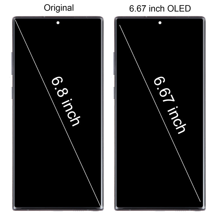 For Samsung Galaxy Note10+ SM-N975 6.67 inch OLED LCD Screen Digitizer Full Assembly with Frame(Silver)