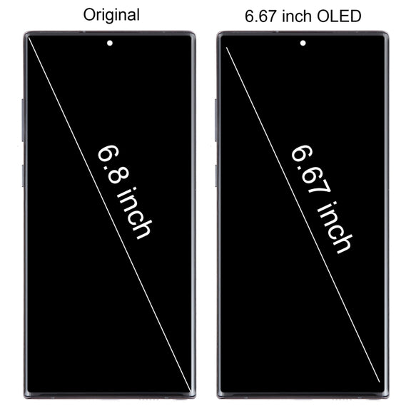 For Samsung Galaxy Note10+ SM-N975 6.67 inch OLED LCD Screen Digitizer Full Assembly with Frame(Silver)