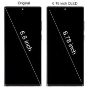 For Samsung Galaxy S22 Ultra 5G SM-S908B 6.78 inch EU Version OLED LCD Screen Digitizer Full Assembly with Frame(Black)