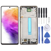 For Samsung Galaxy A73 5G SM-A736B OLED LCD Screen Digitizer Full Assembly with Frame(Black)