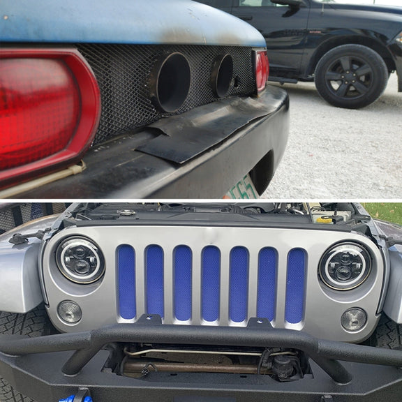 XH-6013 100x33cm Universal Car Grill Mesh Aluminum Alloy Grille Insert Bumper, Type:Small Hole(Red)