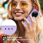 For Xiaomi Redmi A3 Skin-feel Flowers Embossed Wallet Leather Phone Case(Purple)