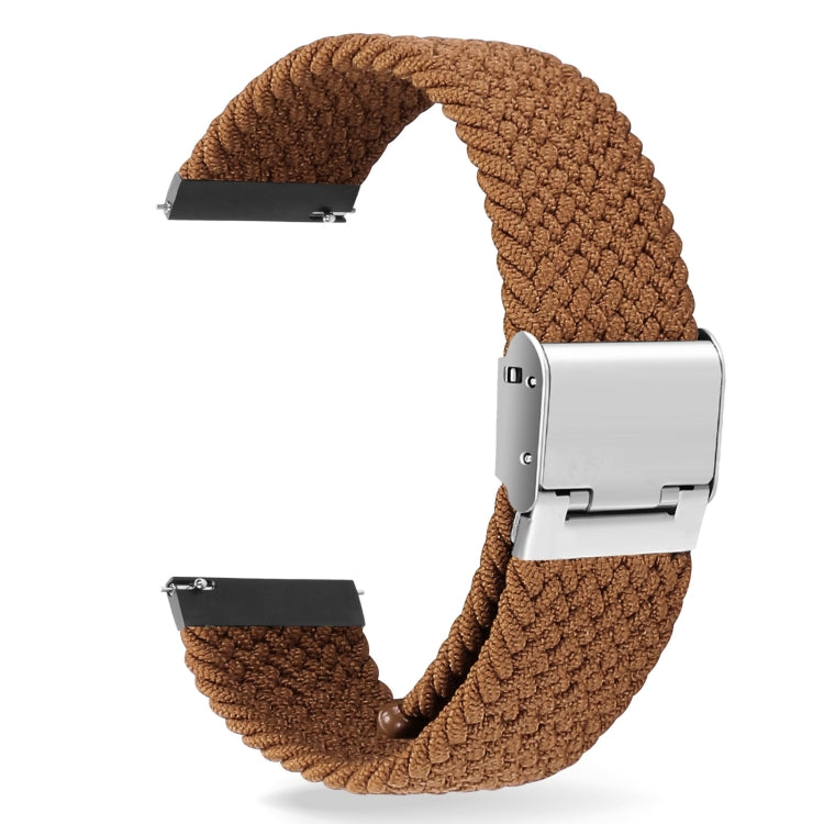 For Huawei Watch 4 / 4 Pro Nylon Braided Metal Buckle Watch Band(Brown)