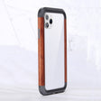 For iPhone 11 Pro Max R-JUST Metal + Wood Frame Protective Case - free shipping - PMC TechLife - Order now!