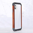 For iPhone XR R-JUST Metal + Wood Frame Protective Case - More iPhone Cases by R-JUST | Online Shopping South Africa | PMC TechLife | Buy Now Pay Later Mobicred