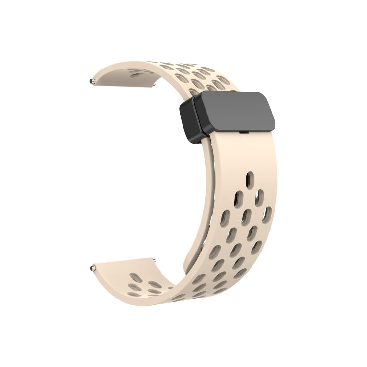 For Huawei Watch 4 / 4 Pro Magnetic Clasp Silicone Watch Band(Starlight)