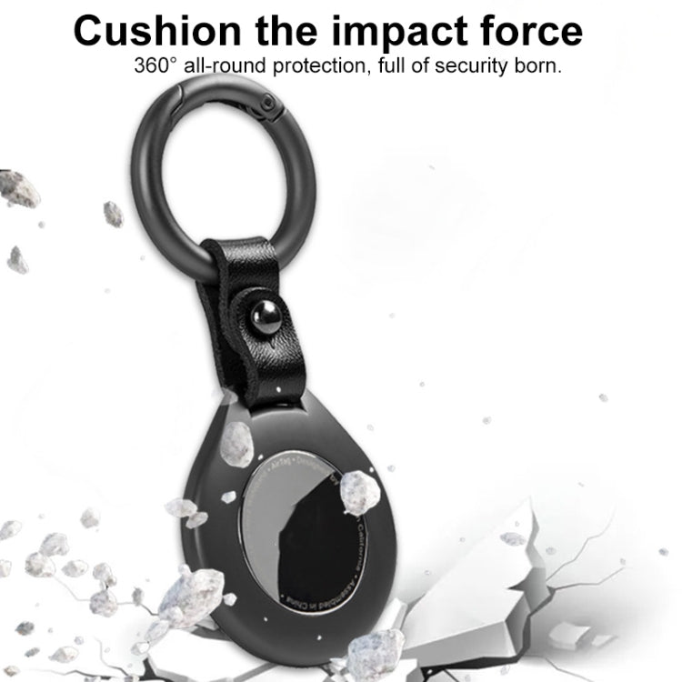 Anti-lost Tracker Positioning Alloy Protective Case For AirTag(Black)