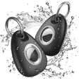 2pcs Waterproof Anti-drop Anti-lost Tracker Positioning TPU Protective Case for AirTag(Black) - Other by PMc TechLife | Online Shopping South Africa | PMc TechLife | Buy Now Pay Later Mobicred