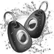 2pcs Water-resistant Anti-drop Anti-lost Tracker Positioning TPU Protective Case for AirTag(Black)